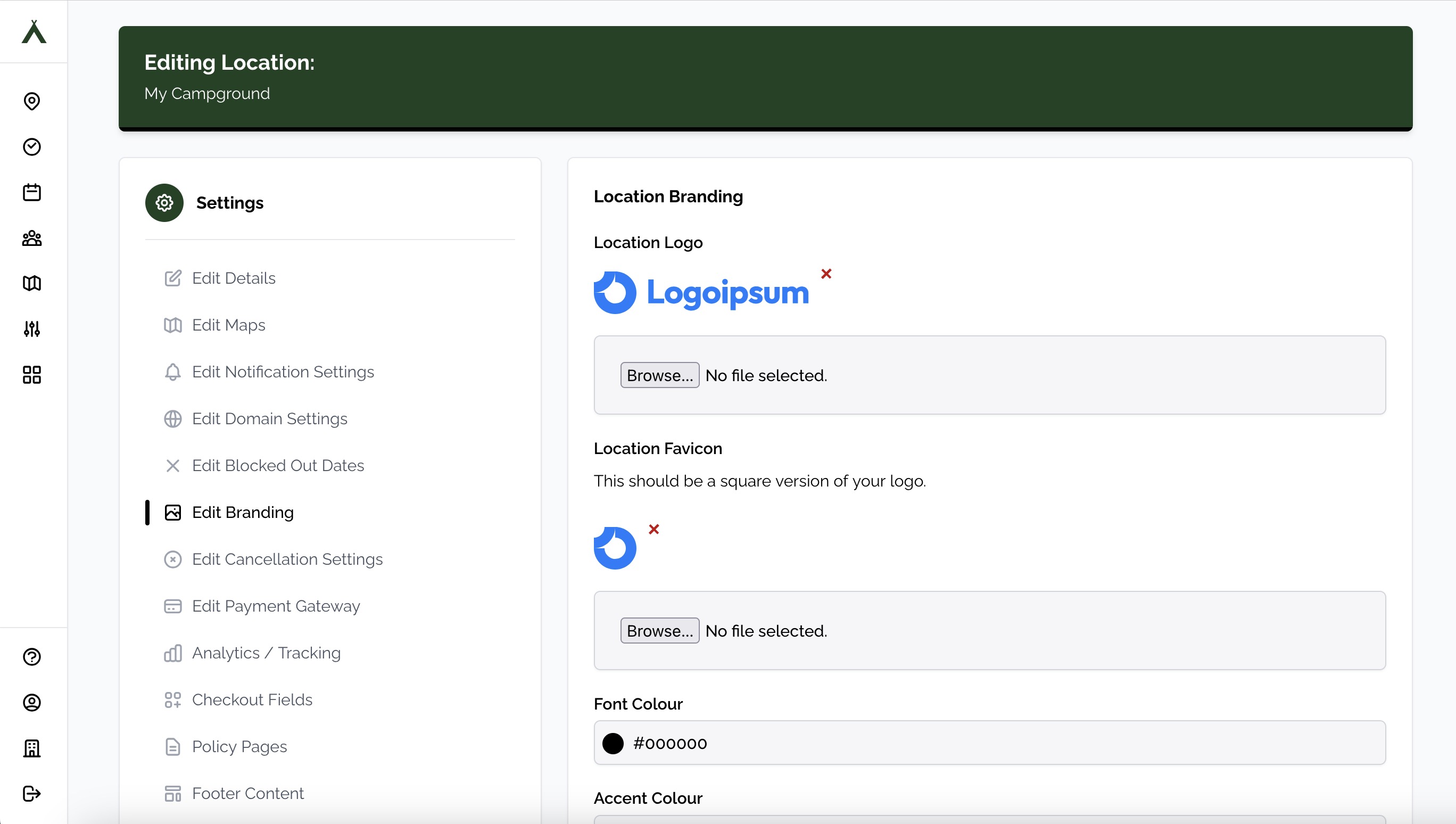 Camper BMS Branding Settings