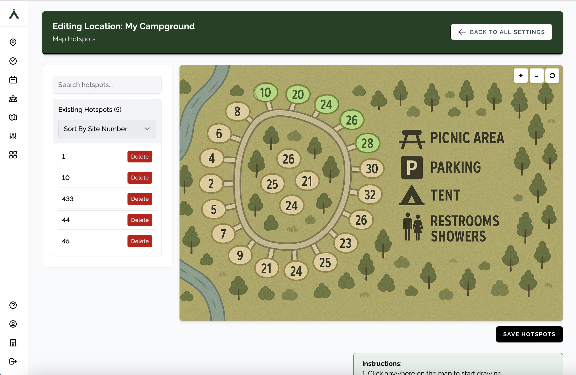 Camper BMS Map Hotspots